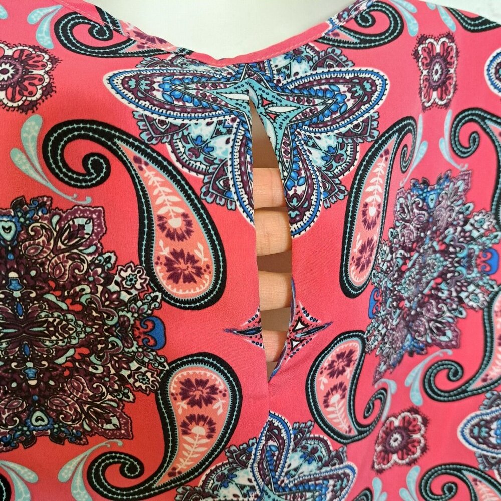 Verse Paisley Print Tank Blouse Size Medium - Picture 5 of 8